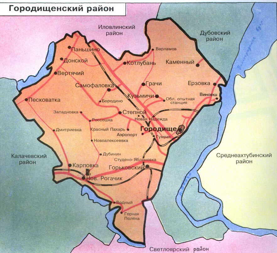 Карта пензенской области городищенский район